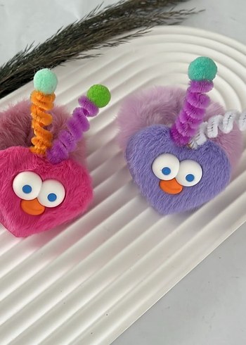 Renkli Püsküllü Çocuk Saç Tokası - Görsel 3