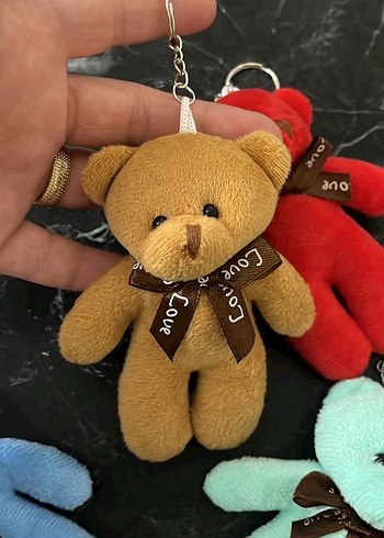 Renkli Peluş Ayıcık Anahtarlık Seti - Görsel 3