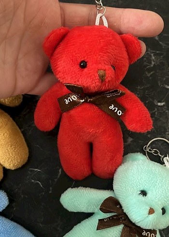 Renkli Peluş Ayıcık Anahtarlık Seti - Görsel 4