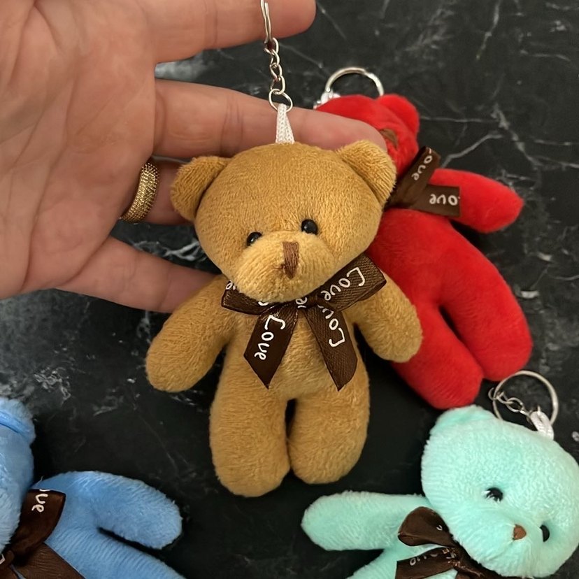 Renkli Peluş Ayıcık Anahtarlık Seti - Görsel 3