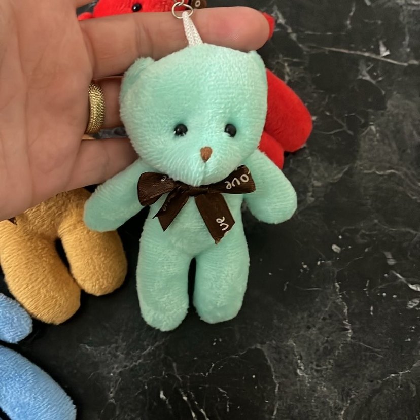 Renkli Peluş Ayıcık Anahtarlık Seti - Görsel 2