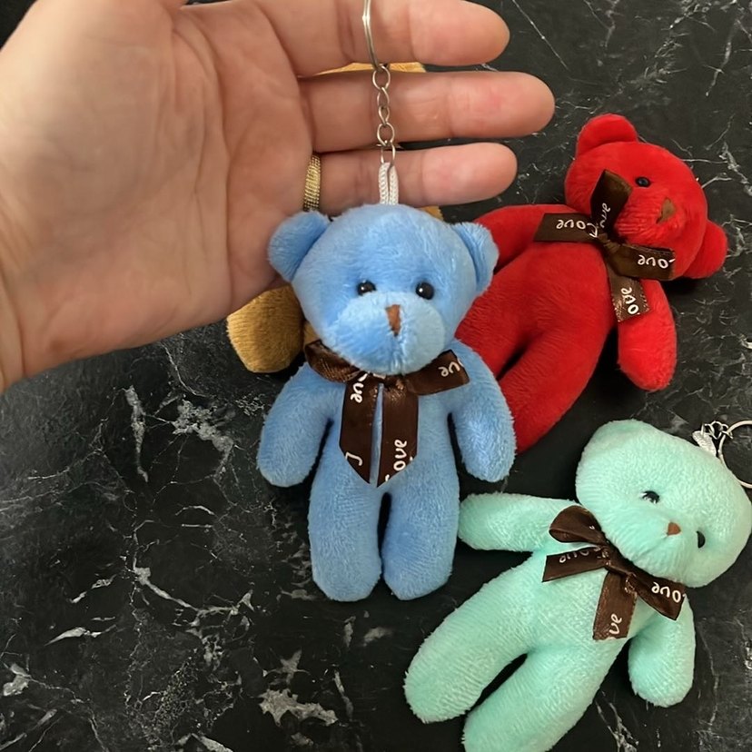 Renkli Peluş Ayıcık Anahtarlık Seti - Görsel 5