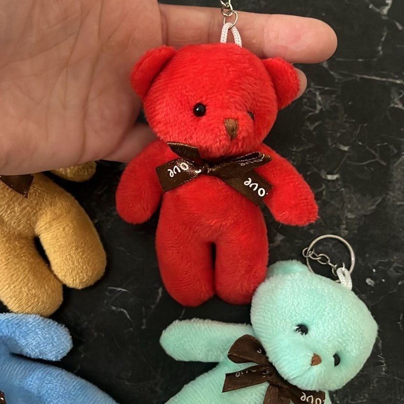 Renkli Peluş Ayıcık Anahtarlık Seti - Görsel 4