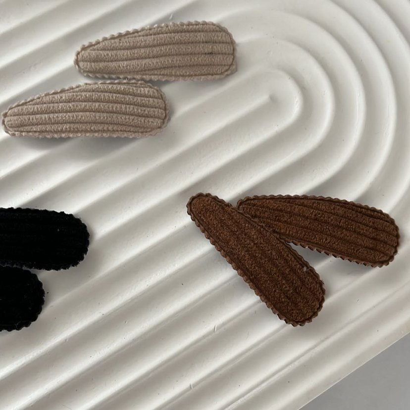 Kahverengi Cırtcırtlı Çocuk Toka Seti - Görsel 3