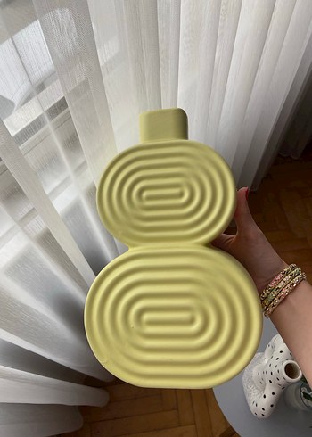 Beden Sarı Dekoratif Seramik Vazo