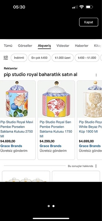 Diğer Pip studio beyaz royal küp 1900 mL