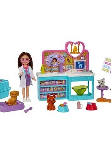  Beden Renk Barbie chelsea veteriner seti