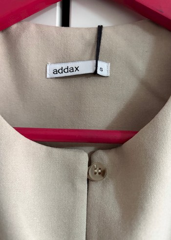 Düğmeli Kolsuz Bej Midi Yelek - Görsel 2