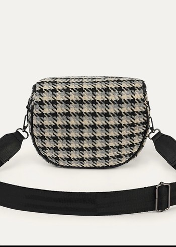 Mudo Gri Desenli Kemerli Kadın Çanta - Görsel 3