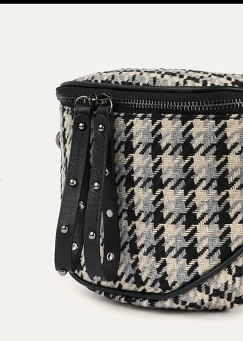 Mudo Gri Desenli Kemerli Kadın Çanta - Görsel 2