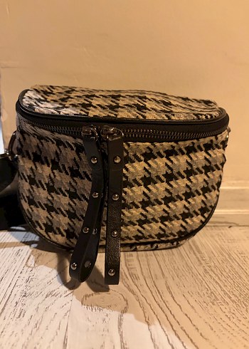 Mudo Gri Desenli Kemerli Kadın Çanta - Görsel 5