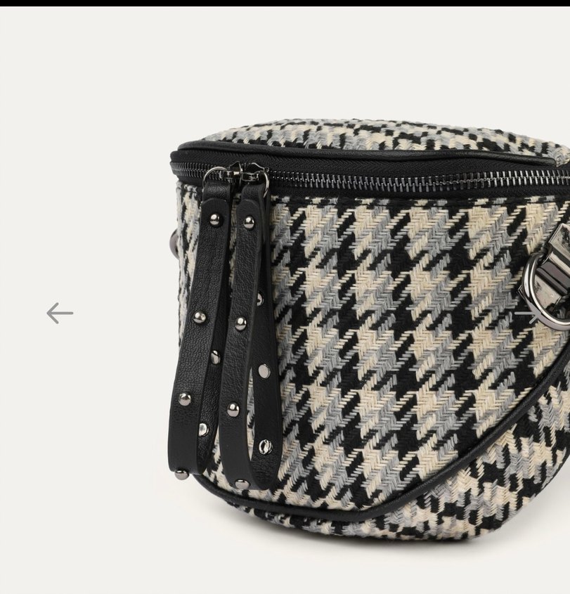 Mudo Gri Desenli Kemerli Kadın Çanta - Görsel 2