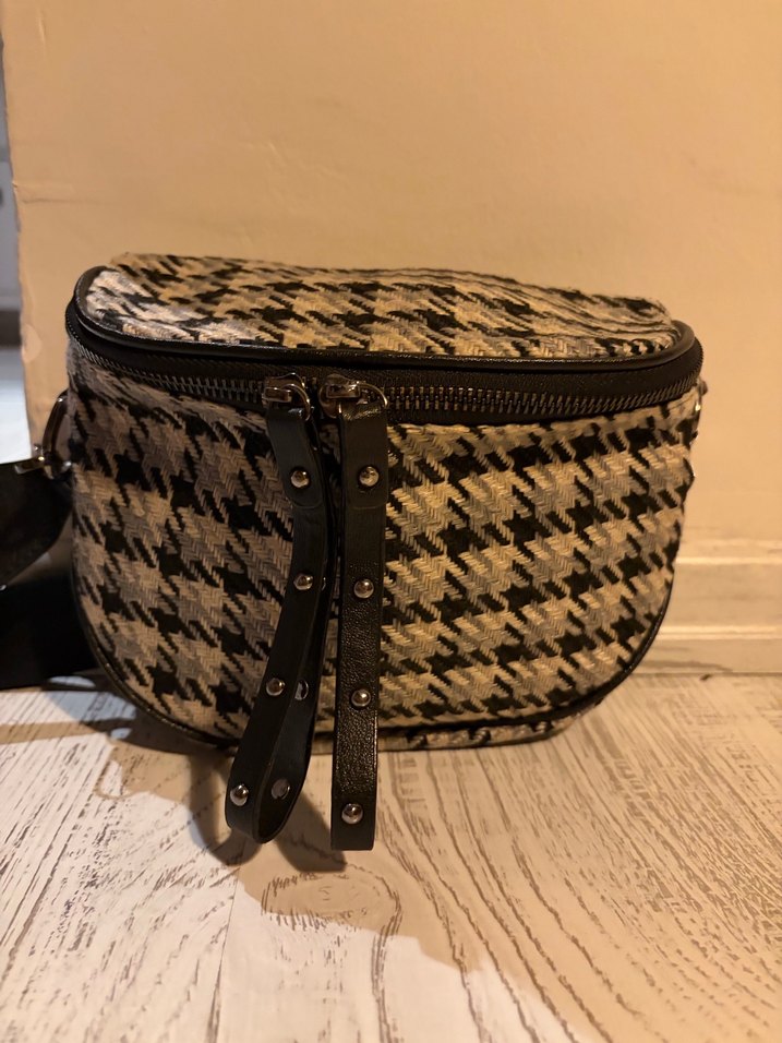 Mudo Gri Desenli Kemerli Kadın Çanta - Görsel 5