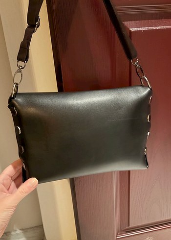 Kilitli Siyah Deri Kadın Çanta - Görsel 4