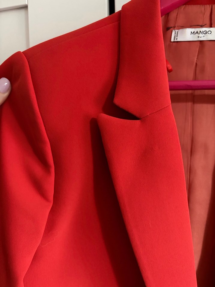 Mango Klasik Kesim kiremit Blazer Ceket - Görsel 3