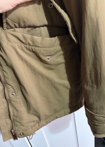 Zara Bej Midi Boy Kürklü Kadın Mont - Görsel 3