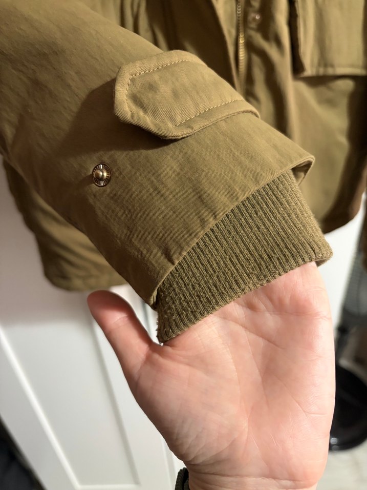 Zara Bej Midi Boy Kürklü Kadın Mont - Görsel 5