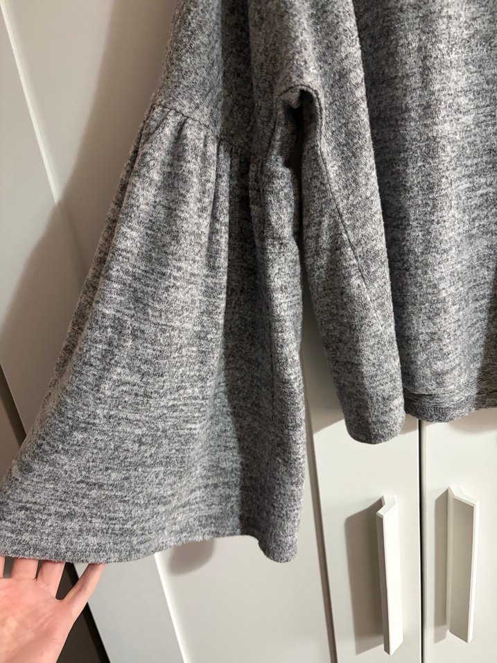 Mango Gri Kadın Triko Salaş Kazak - Görsel 2