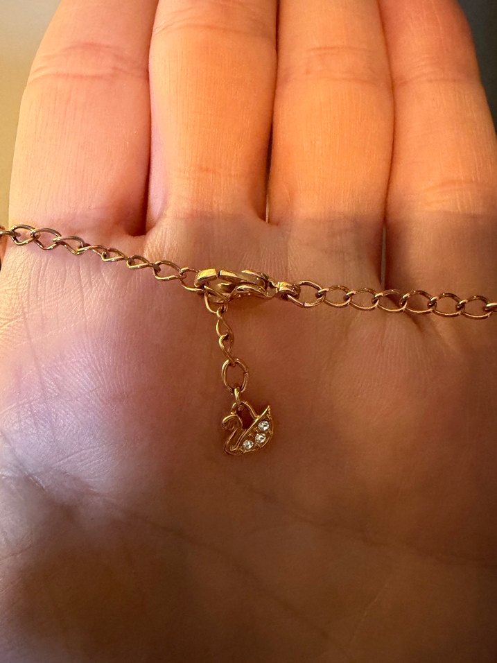 Swarovski Altın Renk Minimalist Bilezik - Görsel 3