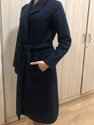 Lacivert kaşe kaban