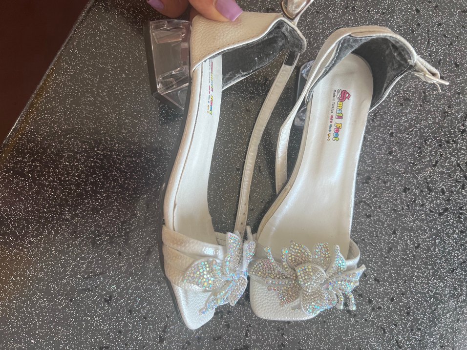 Kız Çocuk Beyaz Payetli Özel Gün Ayakkabısı - Görsel 3