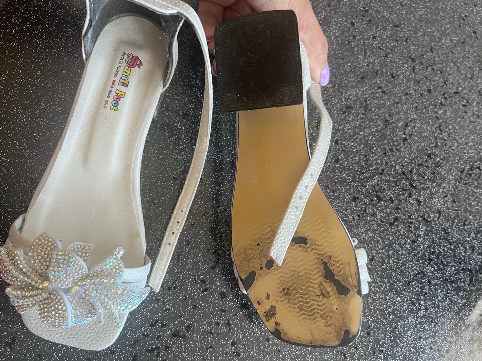 Kız Çocuk Beyaz Payetli Özel Gün Ayakkabısı - Görsel 4