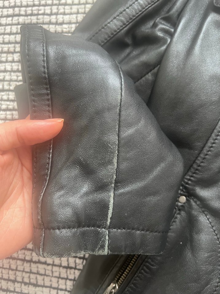 Derimod Siyah Deri Biker Ceket - Görsel 3