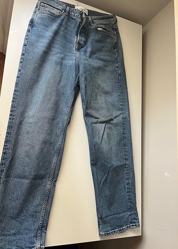 Gri Mavi Kadın Denim Rahat Kesim Pantolon