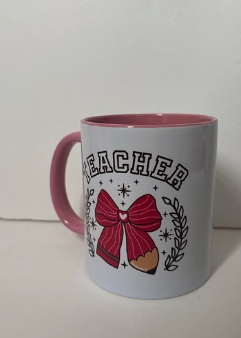 Pembe Öğretmen Temalı porselen  Kupa - Görsel 2