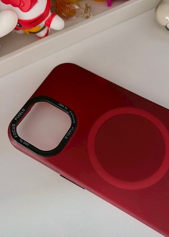 Kırmızı  Telefon Kılıfı Velcro'lu - Görsel 2