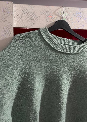 Gri Kadın Örgü Salaş Kazak - Görsel 2