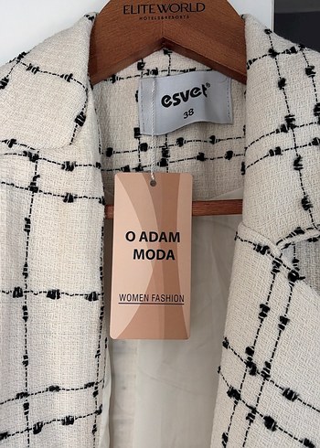 Ekose Desenli Uzun Kadın Kaban - Görsel 4