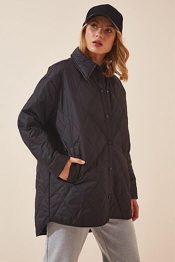 Happiness Happines kapitone oversize mont