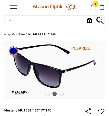 Mustang erkek güneş gözlüğü