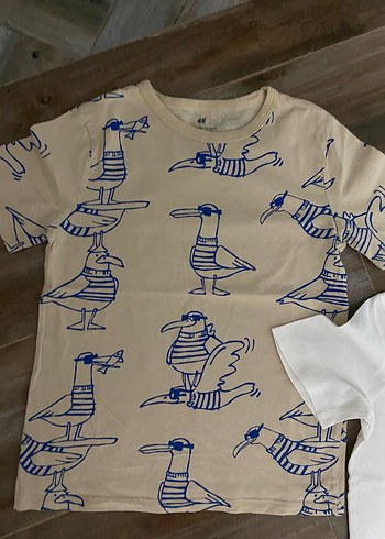 Beyaz Baskılı Erkek Çocuk Kısa Kollu Tişört - Görsel 3