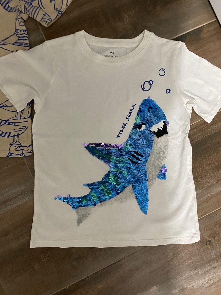 Beyaz Baskılı Erkek Çocuk Kısa Kollu Tişört - Görsel 2