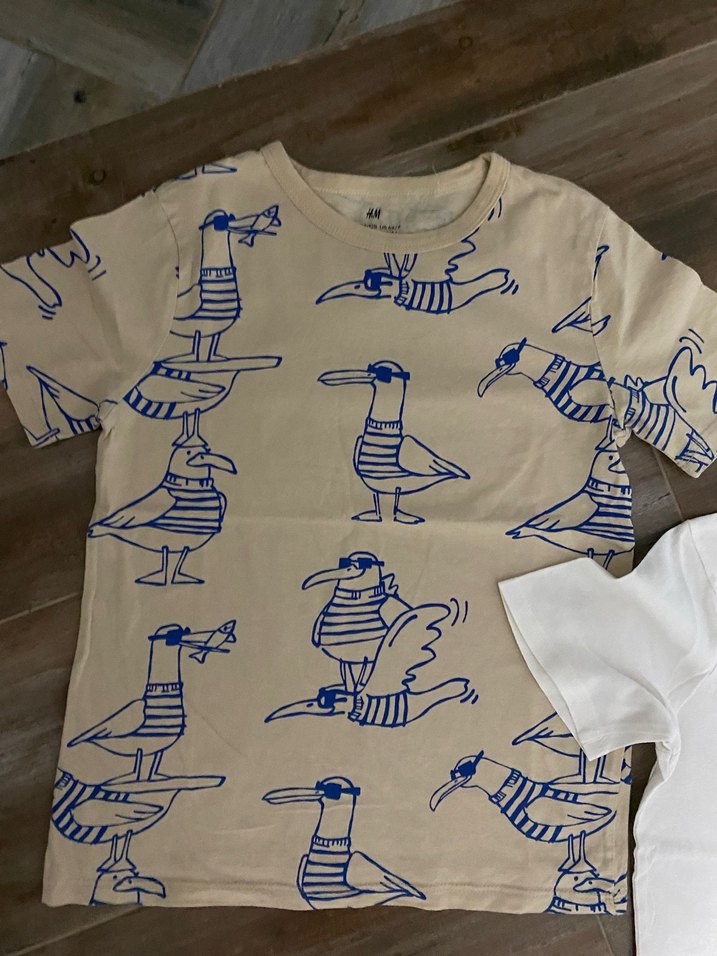 Beyaz Baskılı Erkek Çocuk Kısa Kollu Tişört - Görsel 3