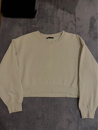 Zara Krem Renk Sweatshirt
