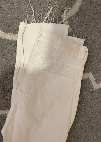 Mavi Mavi Beyaz Regular Fit Midi Kot Pantolon