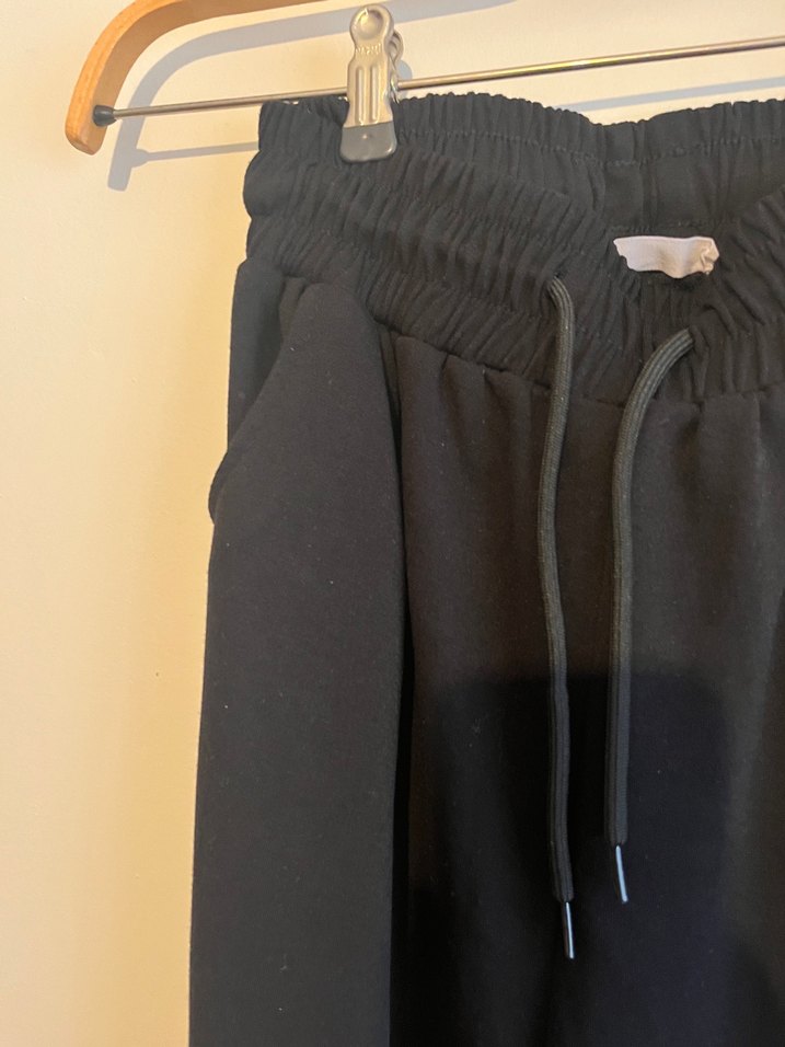 Siyah Bol Kesim Penye Oysho alt - Görsel 5