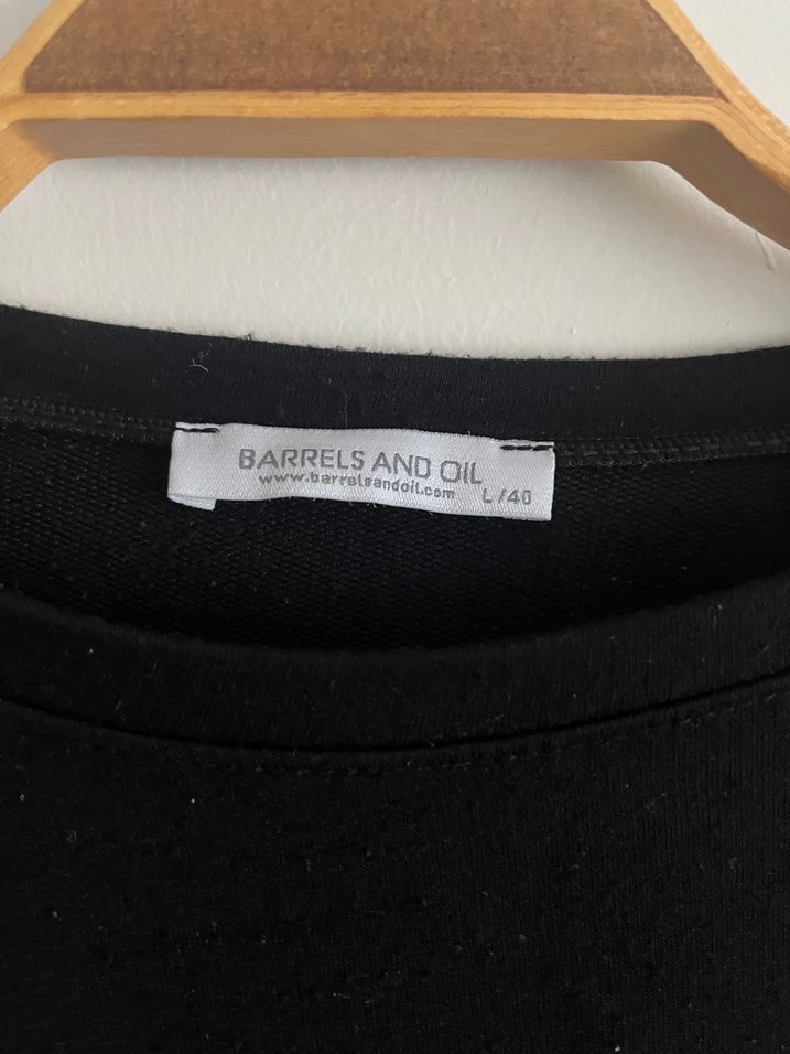 Siyah Oversize Basic Sweatshirt - Görsel 2