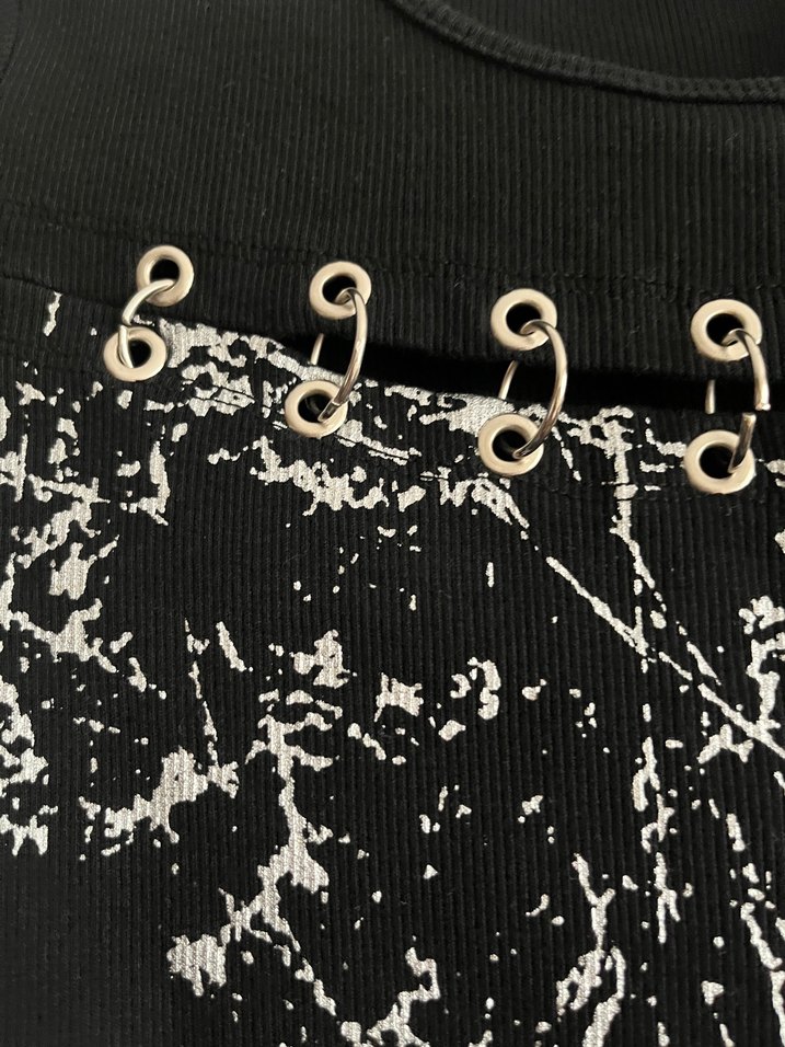 Çocuk Siyah Batik Desenli Elbise - Görsel 3