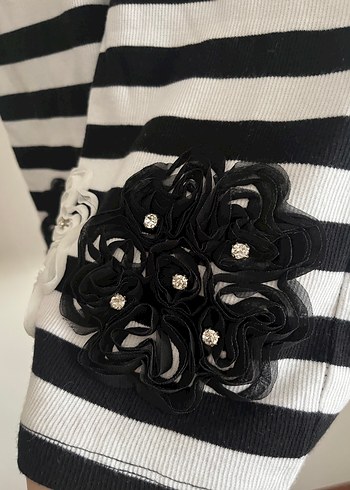 Yumuşak Penye çizgili çocuk elbisesi - Görsel 8