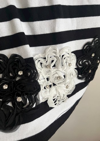 Yumuşak Penye çizgili çocuk elbisesi - Görsel 5