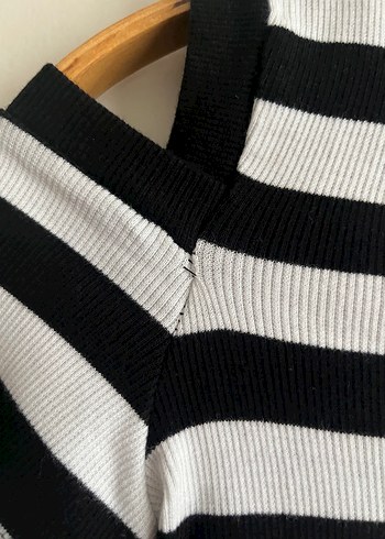 Yumuşak Penye çizgili çocuk elbisesi - Görsel 4