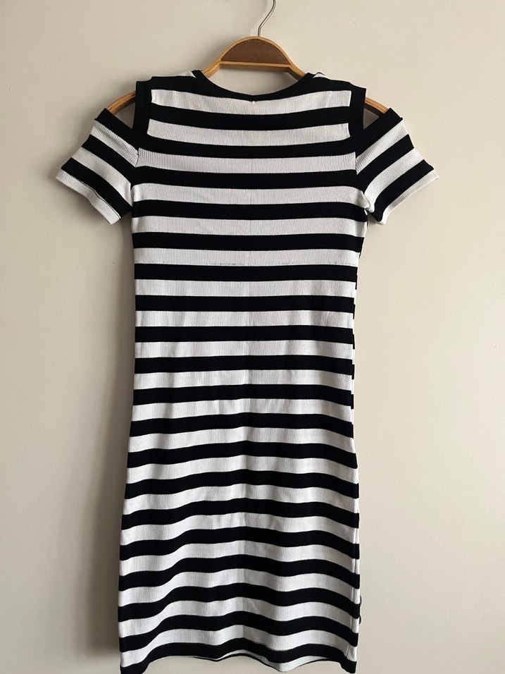 Yumuşak Penye çizgili çocuk elbisesi - Görsel 2