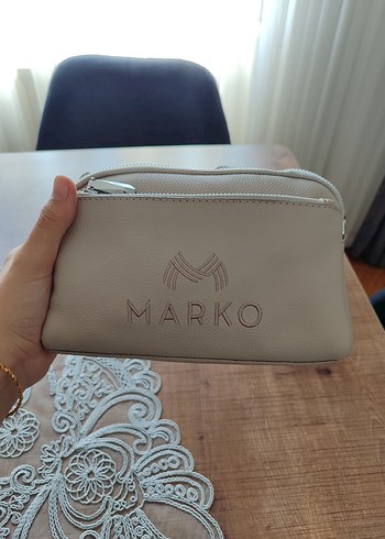 Diğer Bej Deri Fermuarlı Kadın Çantası