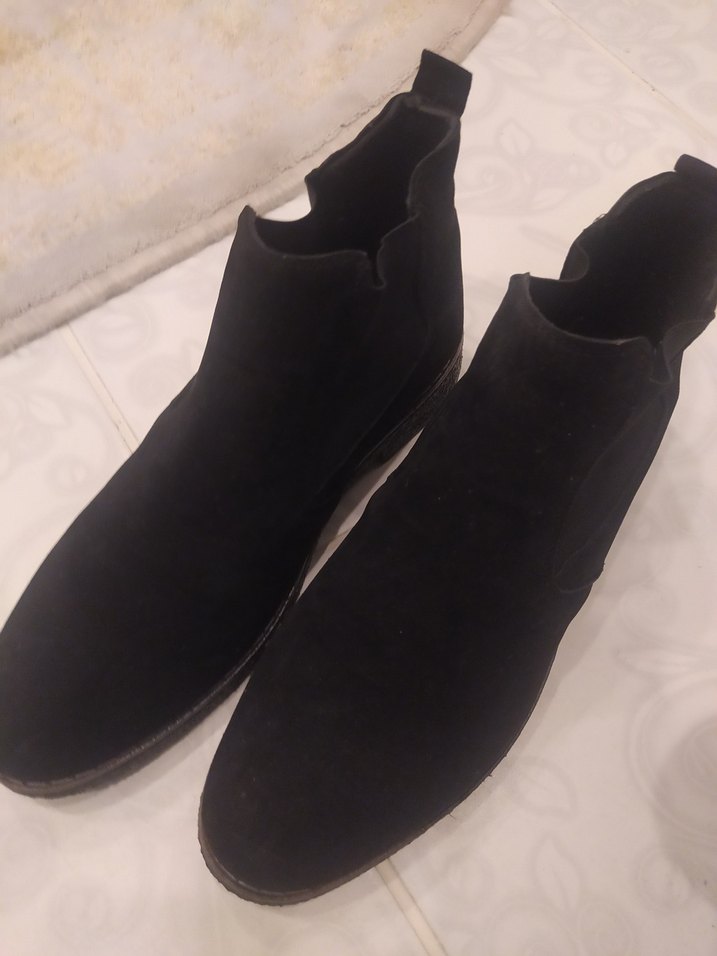 Siyah erkek siyah süet bot yeni - Görsel 3