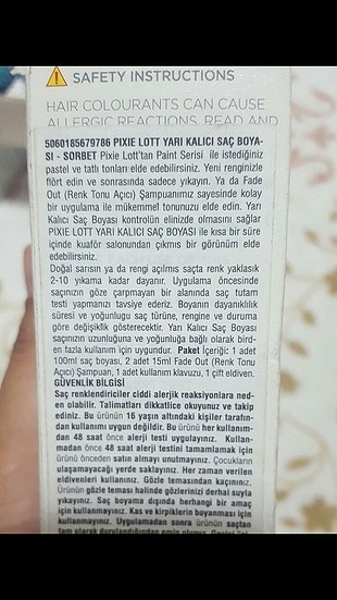  Beden saç boyası