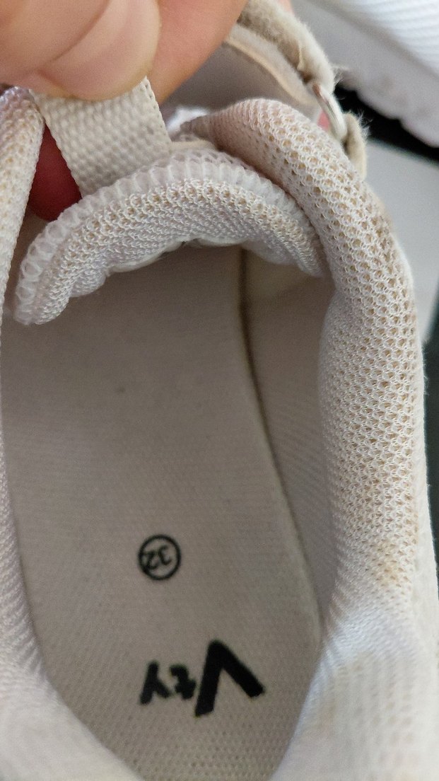 Kız Çocuk Beyaz Spor Ayakkabı Cırt Cırtlı - Görsel 4